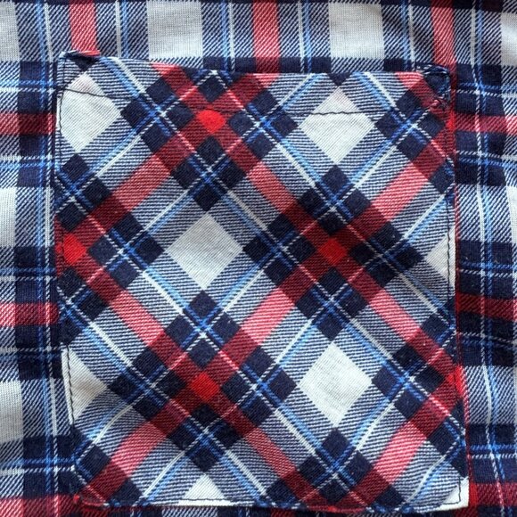 Passport Sleeveless Plaid Button-Down Shirt w/ Lace Back Yoke Detail Womens 2X - Picture 3 of 6